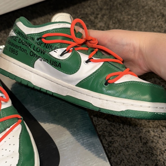 Nike Dunk Low X Off-White Pine Green 2019 Sneakers - Picture 7 of 9
